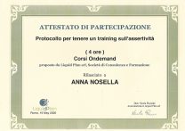 attestato training assertività